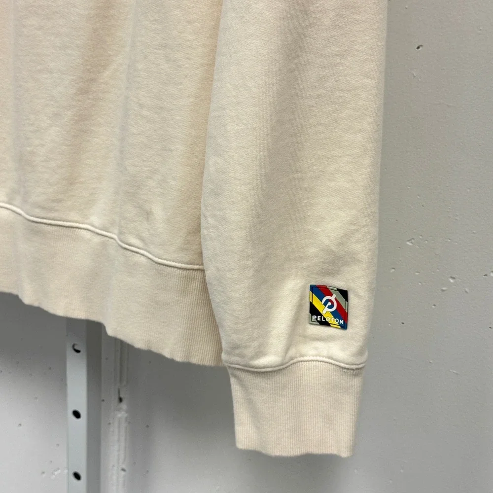 Peloton Together We Go Far Graphic Pullover Sweatshirt Cream Unisex Large‎ SU121